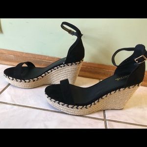 JustFab Black Espadrilles